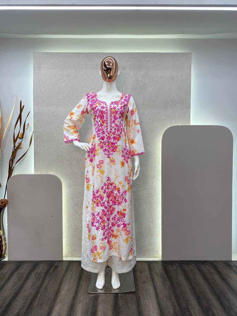 RAYON EMBROIDERED KURTIS WITH BOTTOM