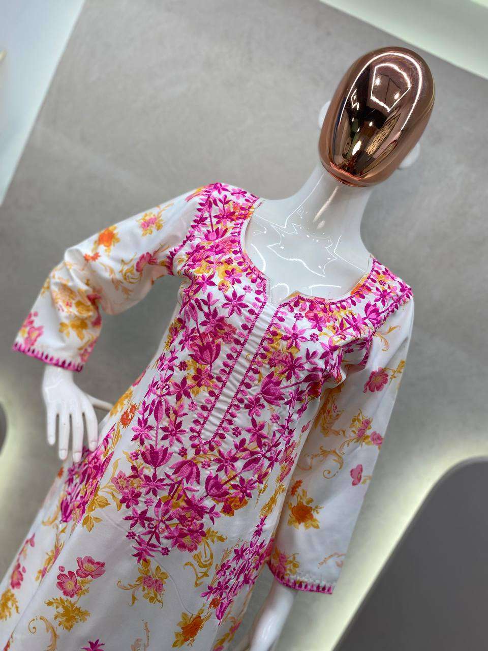 RAYON EMBROIDERED KURTIS WITH BOTTOM