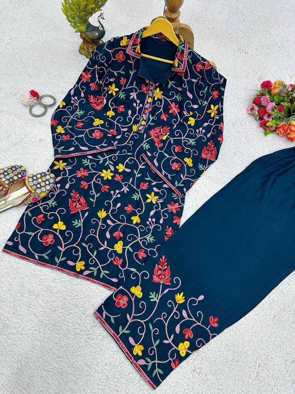 FESTIVE PARTY WEAR RAYON KURTIS WITH BOTTOM FANCY KURTIS - MYLUXURY LANE ENTERPRISE