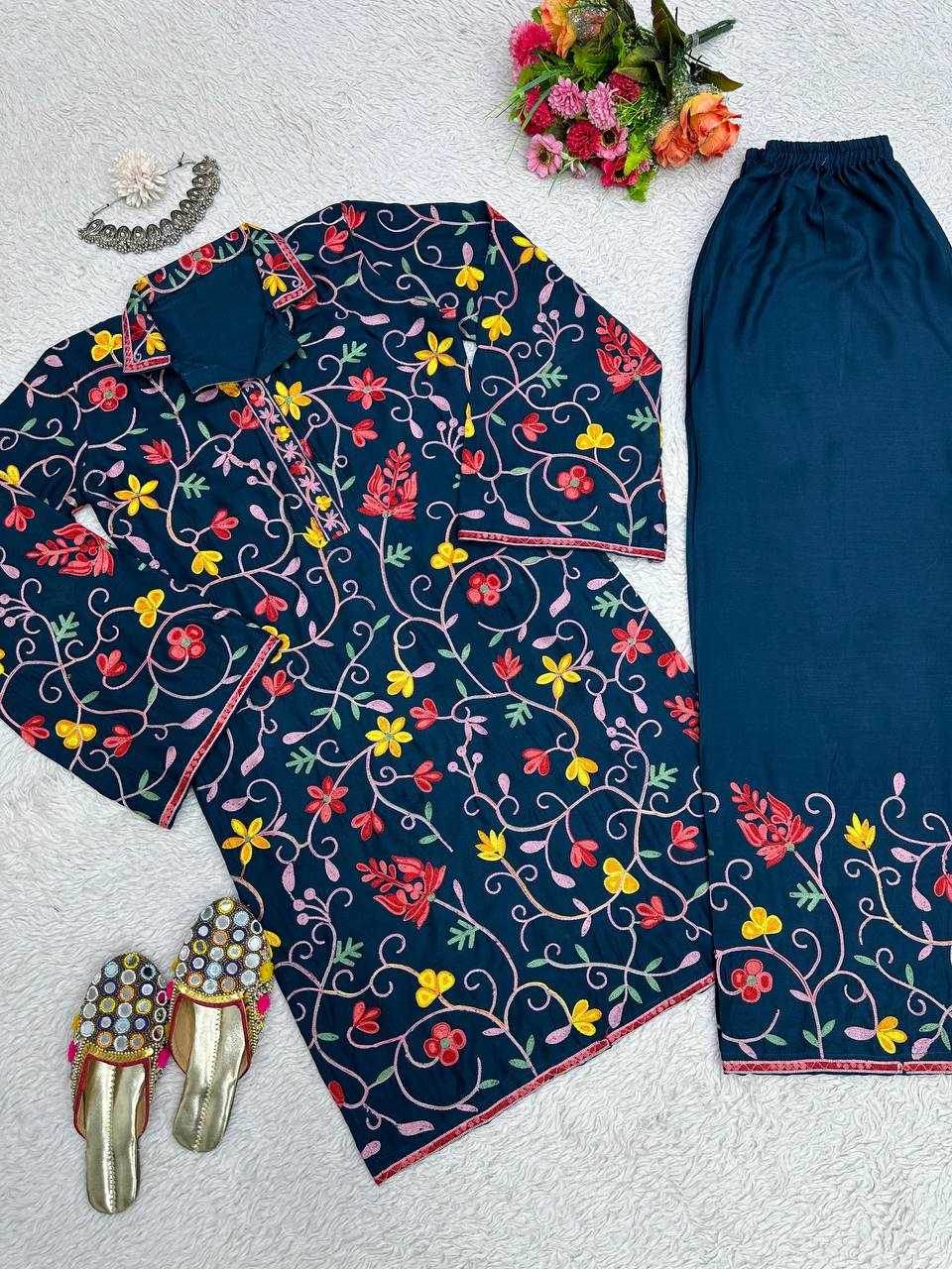 FESTIVE PARTY WEAR RAYON KURTIS WITH BOTTOM FANCY KURTIS - MYLUXURY LANE ENTERPRISE