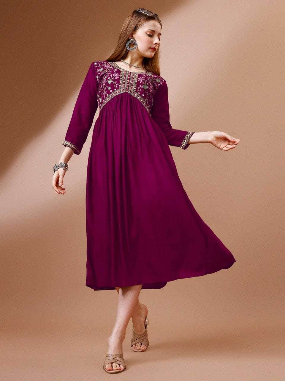 Rayon Anarkali Kurti - MYLUXURY LANE ENTERPRISE