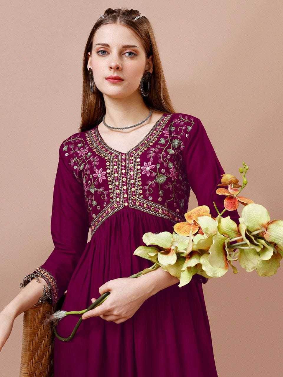 Rayon Anarkali Kurti - MYLUXURY LANE ENTERPRISE