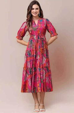 Ynf Reyon Cotton KESH552 94 Gowns Wholesale Printed Gowns Fancy Gowns Long Gowns Manufacturer - MYLUXURY LANE ENTERPRISE