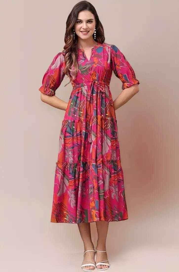 Ynf Reyon Cotton KESH552 94 Gowns Wholesale Printed Gowns Fancy Gowns Long Gowns Manufacturer - MYLUXURY LANE ENTERPRISE