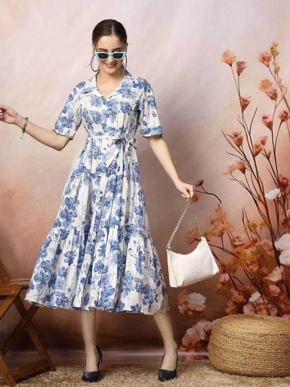 Ynf Reyon Cotton KESH552 94 Gowns Wholesale Printed Gowns Fancy Gowns Long Gowns Manufacturer - MYLUXURY LANE ENTERPRISE
