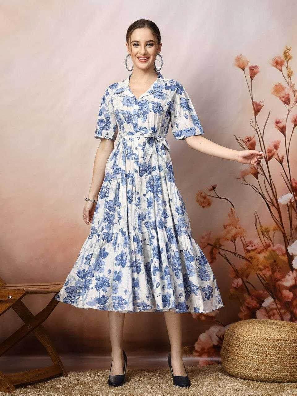 Ynf Reyon Cotton KESH552 94 Gowns Wholesale Printed Gowns Fancy Gowns Long Gowns Manufacturer - MYLUXURY LANE ENTERPRISE