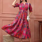 Ynf Reyon Cotton KESH552 94 Gowns Wholesale Printed Gowns Fancy Gowns Long Gowns Manufacturer - MYLUXURY LANE ENTERPRISE