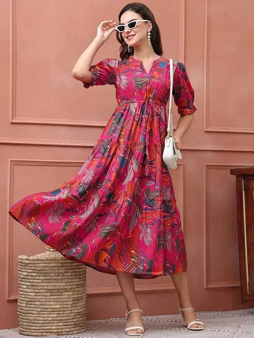 Ynf Reyon Cotton KESH552 94 Gowns Wholesale Printed Gowns Fancy Gowns Long Gowns Manufacturer - MYLUXURY LANE ENTERPRISE