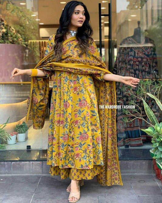 Reyon Cotton  Printed Palazzo Suit