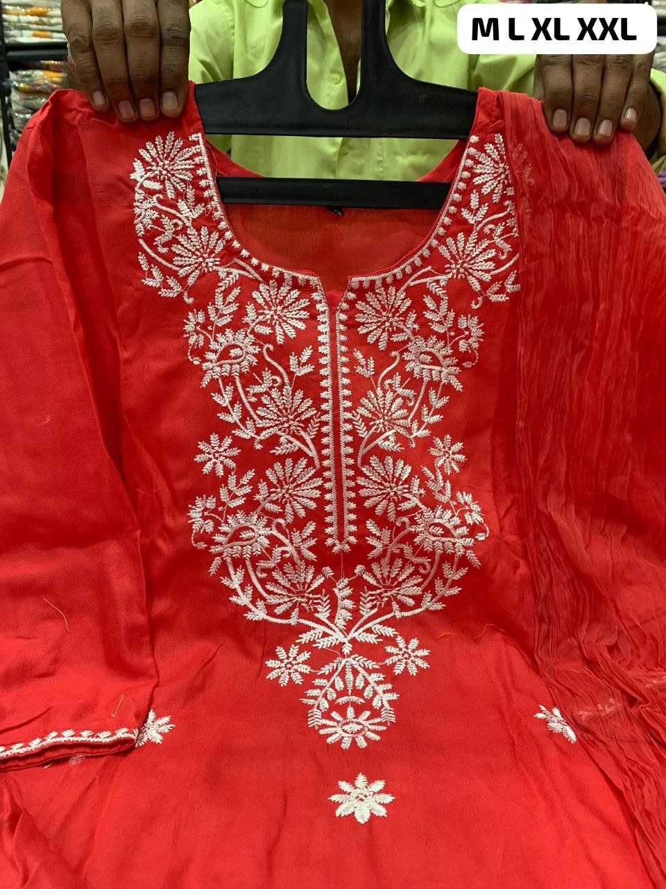 Reyon Cotton Embroidery Cotton Suit