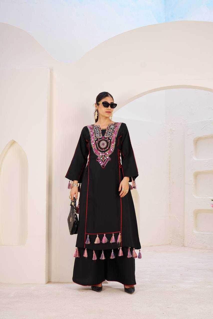 Reyon Cotton Kurti With Palazzo - MYLUXURY LANE ENTERPRISE