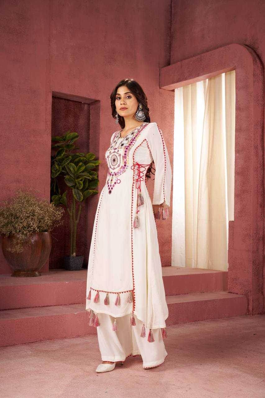 Reyon Cotton Kurti With Palazzo - MYLUXURY LANE ENTERPRISE