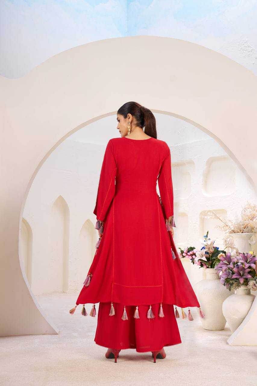 Reyon Cotton Kurti With Palazzo - MYLUXURY LANE ENTERPRISE