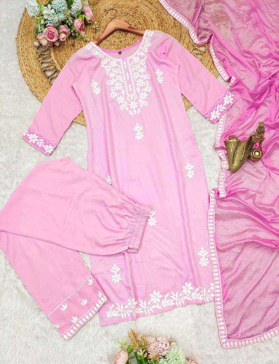 LADIES EMBROIDERY PARTY WEAR SUIT - MYLUXURY LANE ENTERPRISE