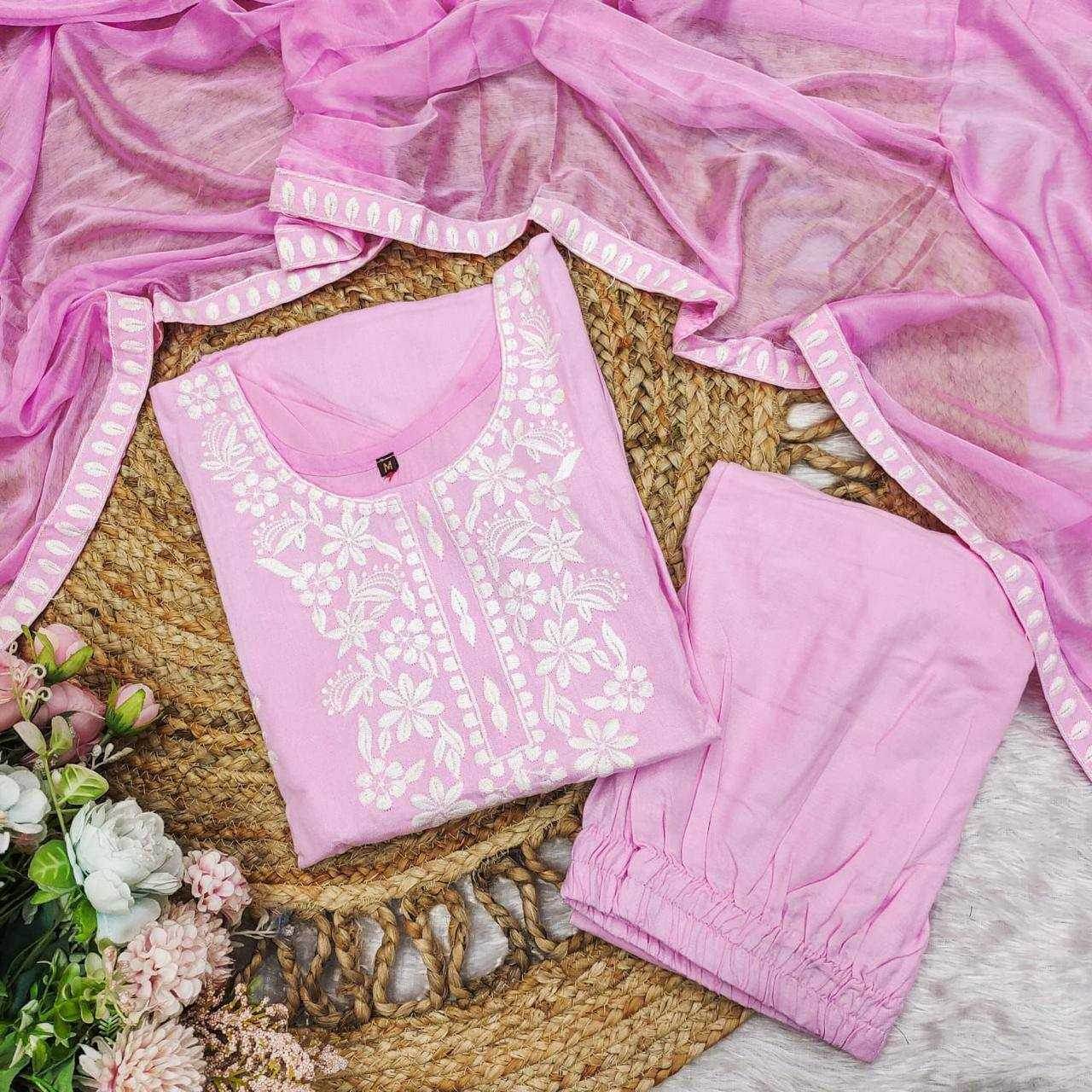 LADIES EMBROIDERY PARTY WEAR SUIT - MYLUXURY LANE ENTERPRISE