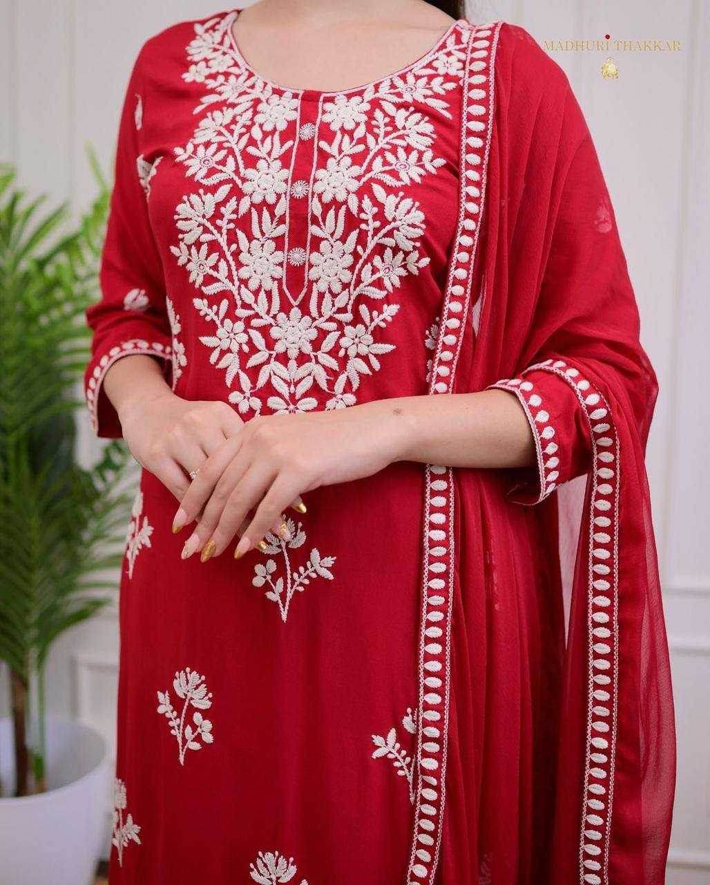 LADIES EMBROIDERY PARTY WEAR SUIT - MYLUXURY LANE ENTERPRISE