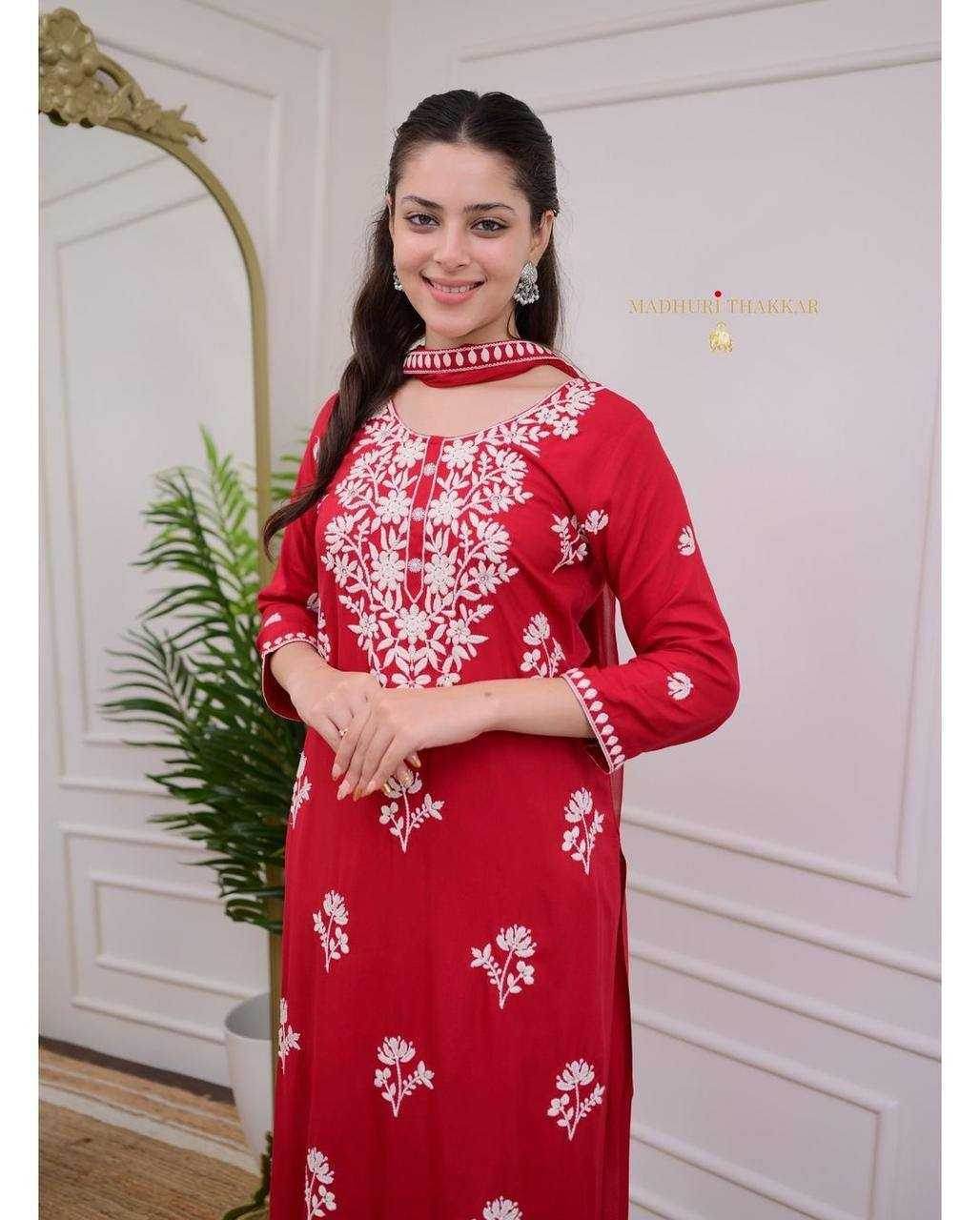 LADIES EMBROIDERY PARTY WEAR SUIT - MYLUXURY LANE ENTERPRISE