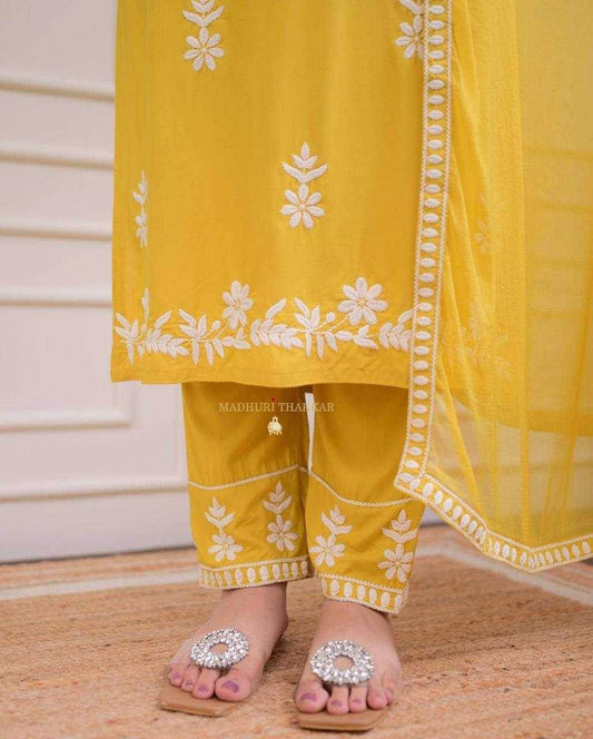 LADIES EMBROIDERY PARTY WEAR SUIT - MYLUXURY LANE ENTERPRISE