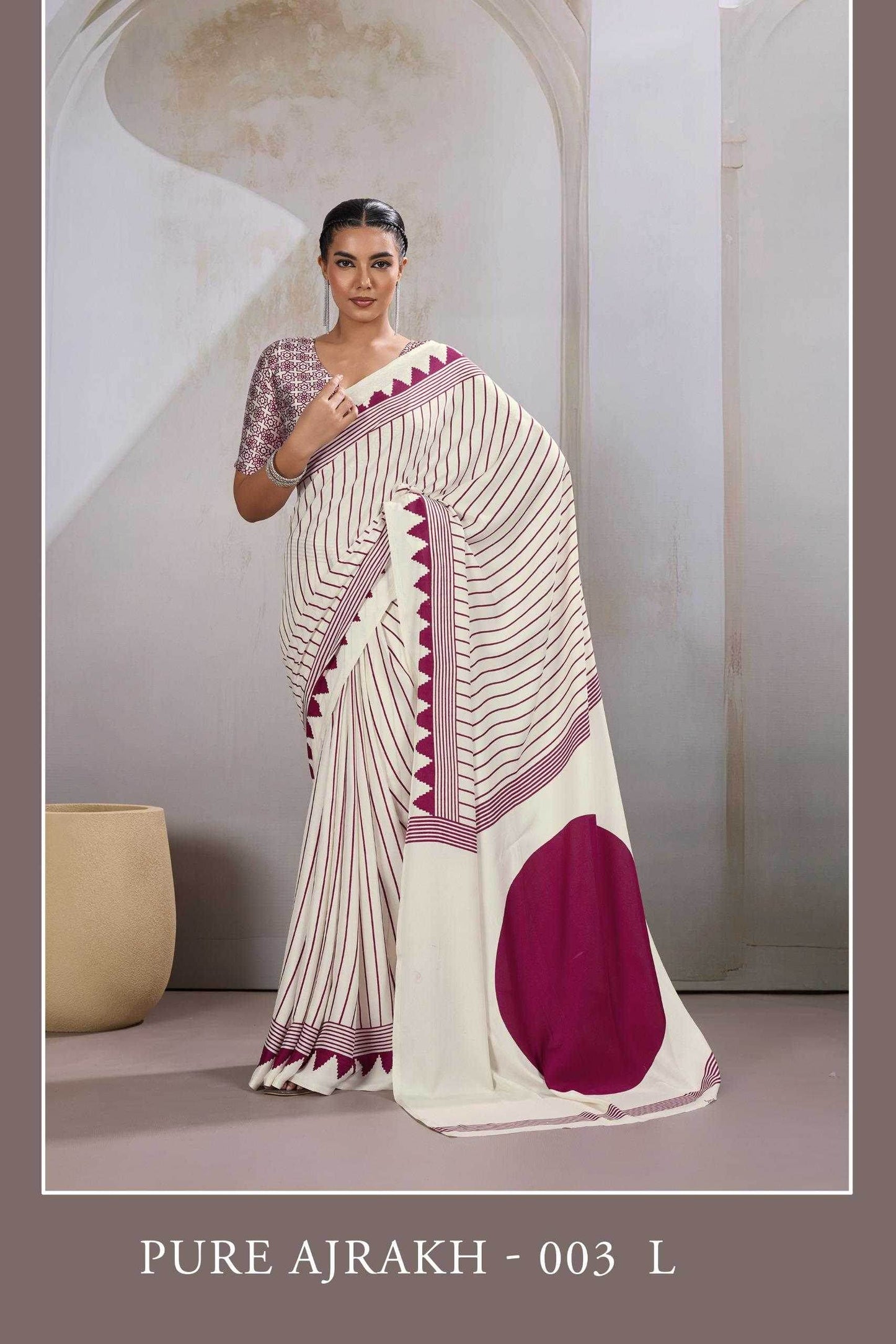Satin Ajrakh Sarees - MYLUXURY LANE ENTERPRISE