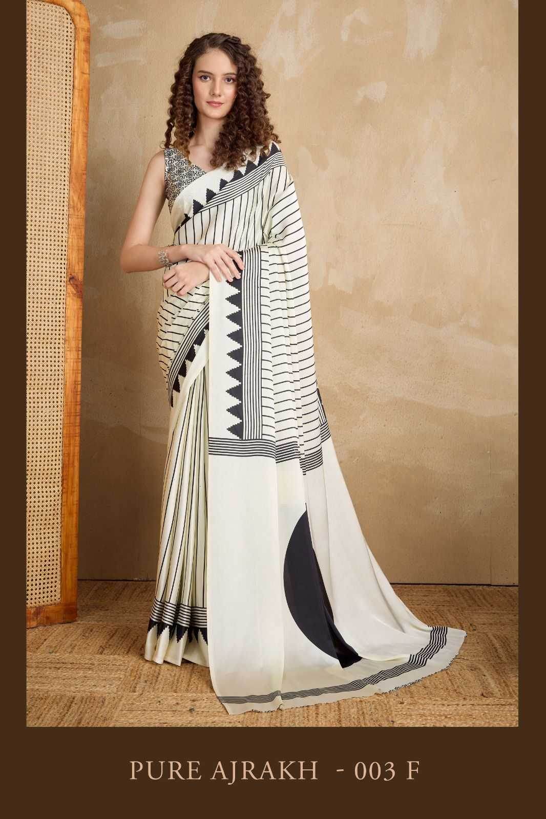 Satin Ajrakh Sarees - MYLUXURY LANE ENTERPRISE