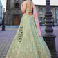 Designer Wedding Lehenga in Satin With Exquisite Embroidery - MYLUXURY LANE ENTERPRISE