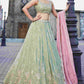 Designer Wedding Lehenga in Satin With Exquisite Embroidery - MYLUXURY LANE ENTERPRISE