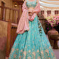 Designer Wedding Lehenga in Satin With Exquisite Embroidery - MYLUXURY LANE ENTERPRISE