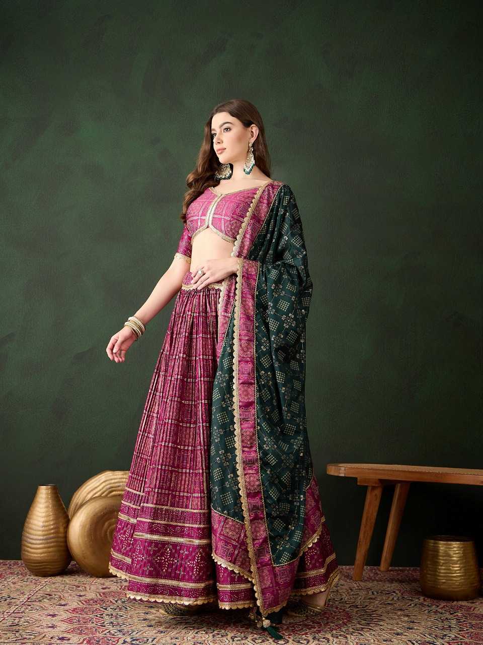 Satin  Designer Lehenga