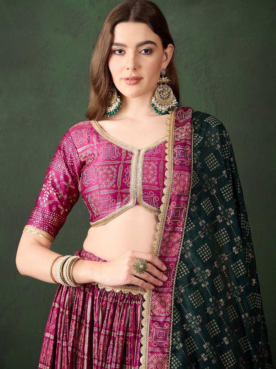 Satin  Designer Lehenga