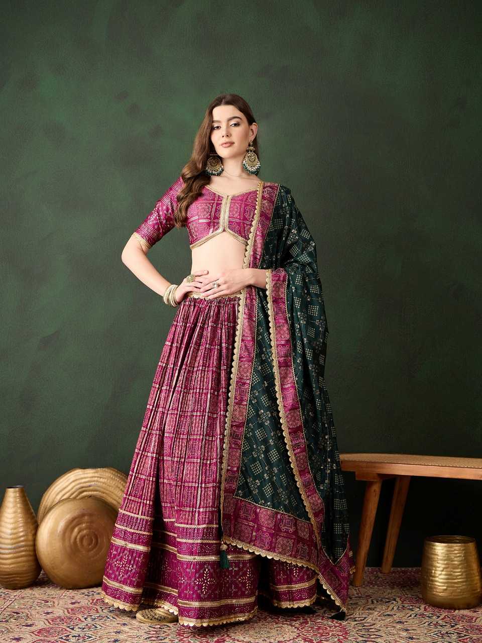 Satin  Designer Lehenga