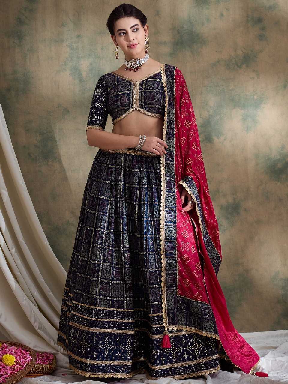 Satin  Designer Lehenga