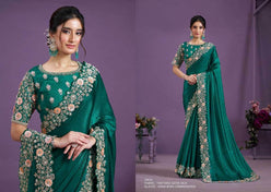 Satin Silk Designer Saree - MYLUXURY LANE ENTERPRISE