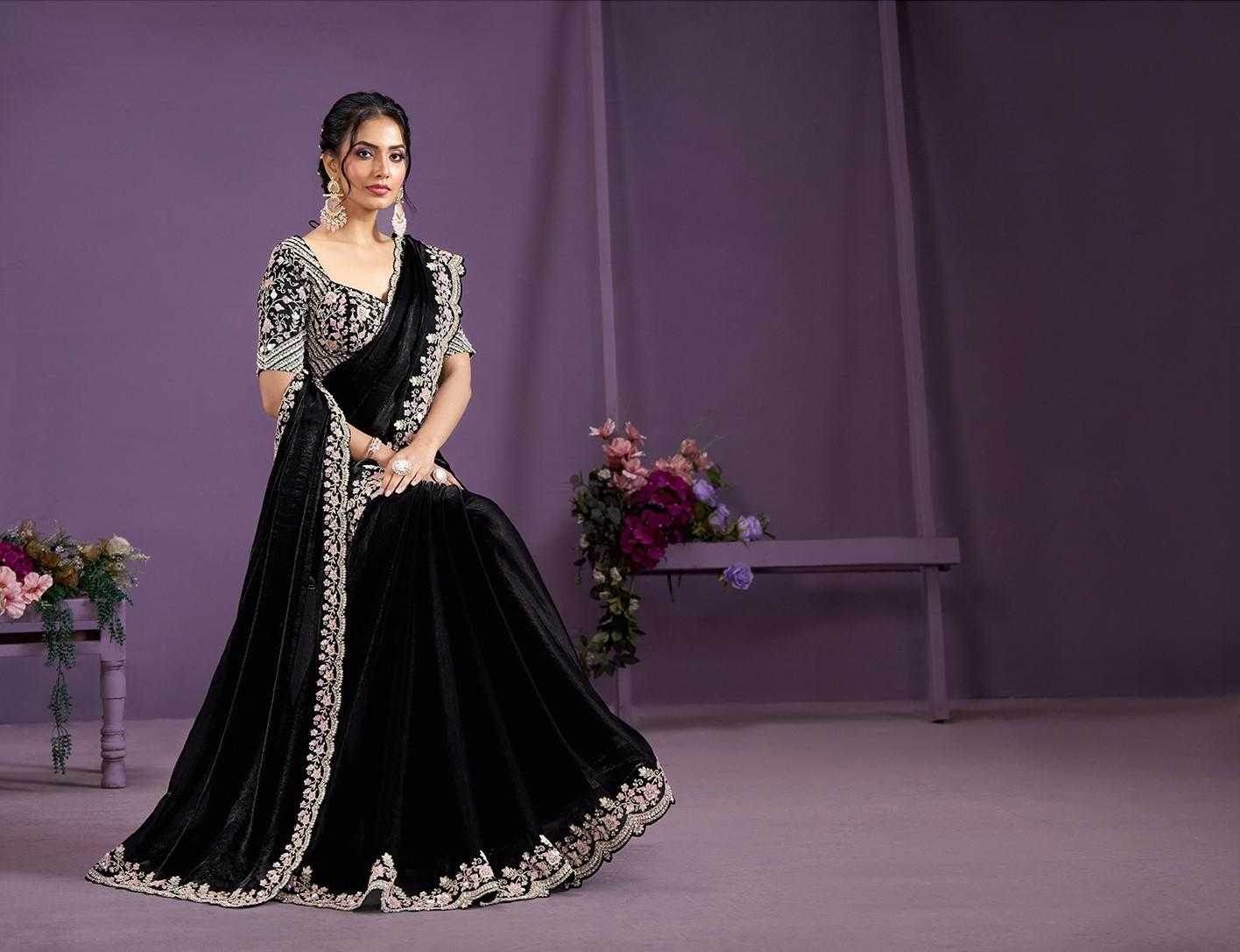 Satin Silk Designer Saree - MYLUXURY LANE ENTERPRISE