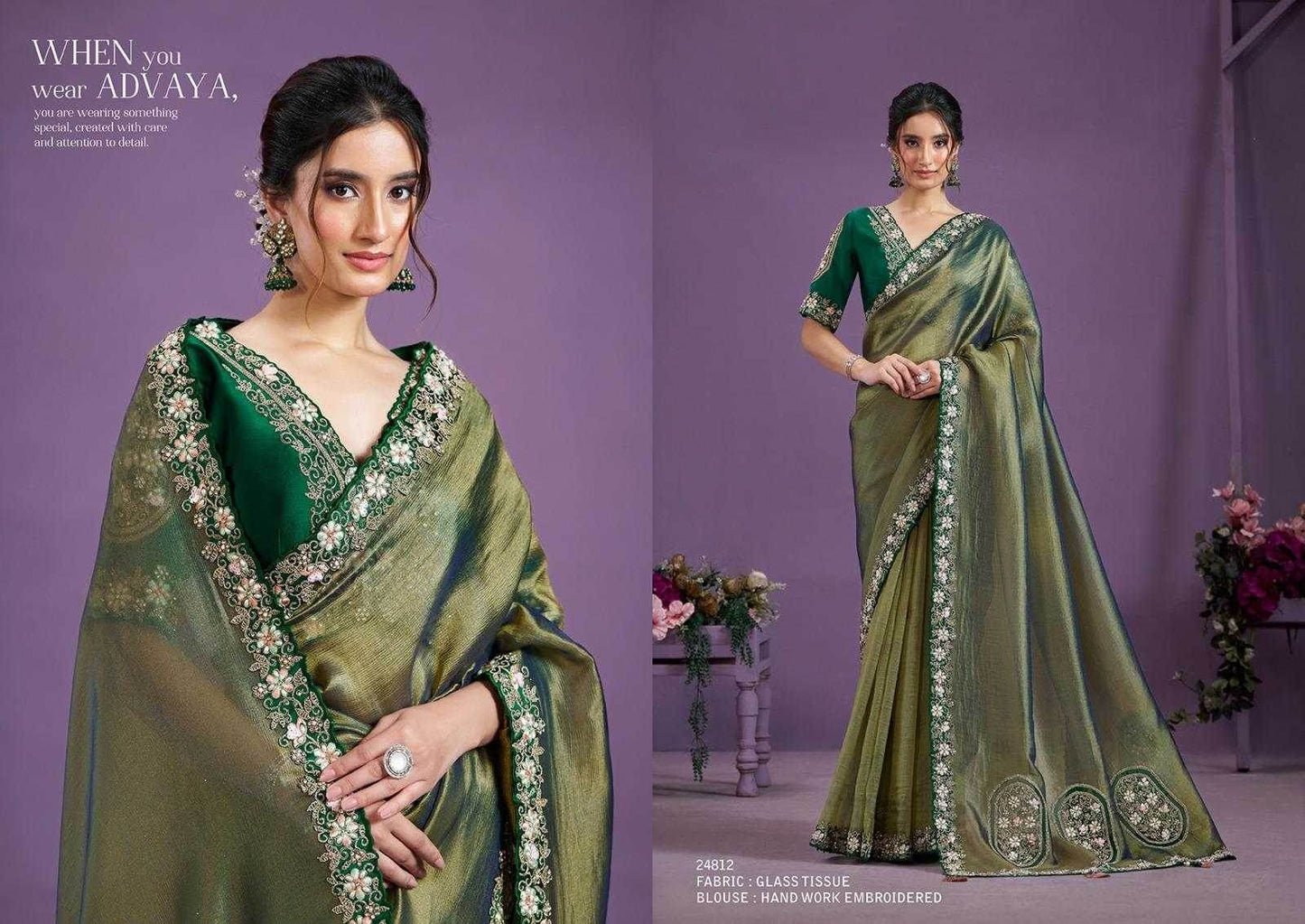Satin Silk Designer Saree - MYLUXURY LANE ENTERPRISE