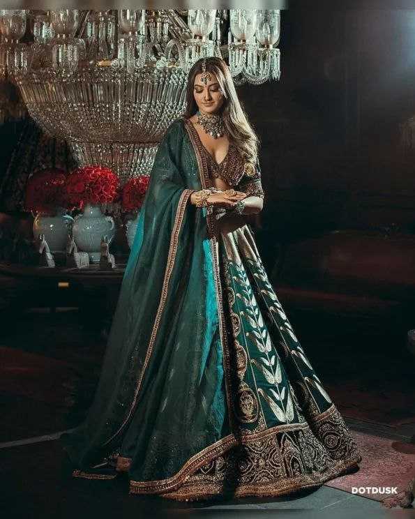 Satin Silk  Designer Lehenga