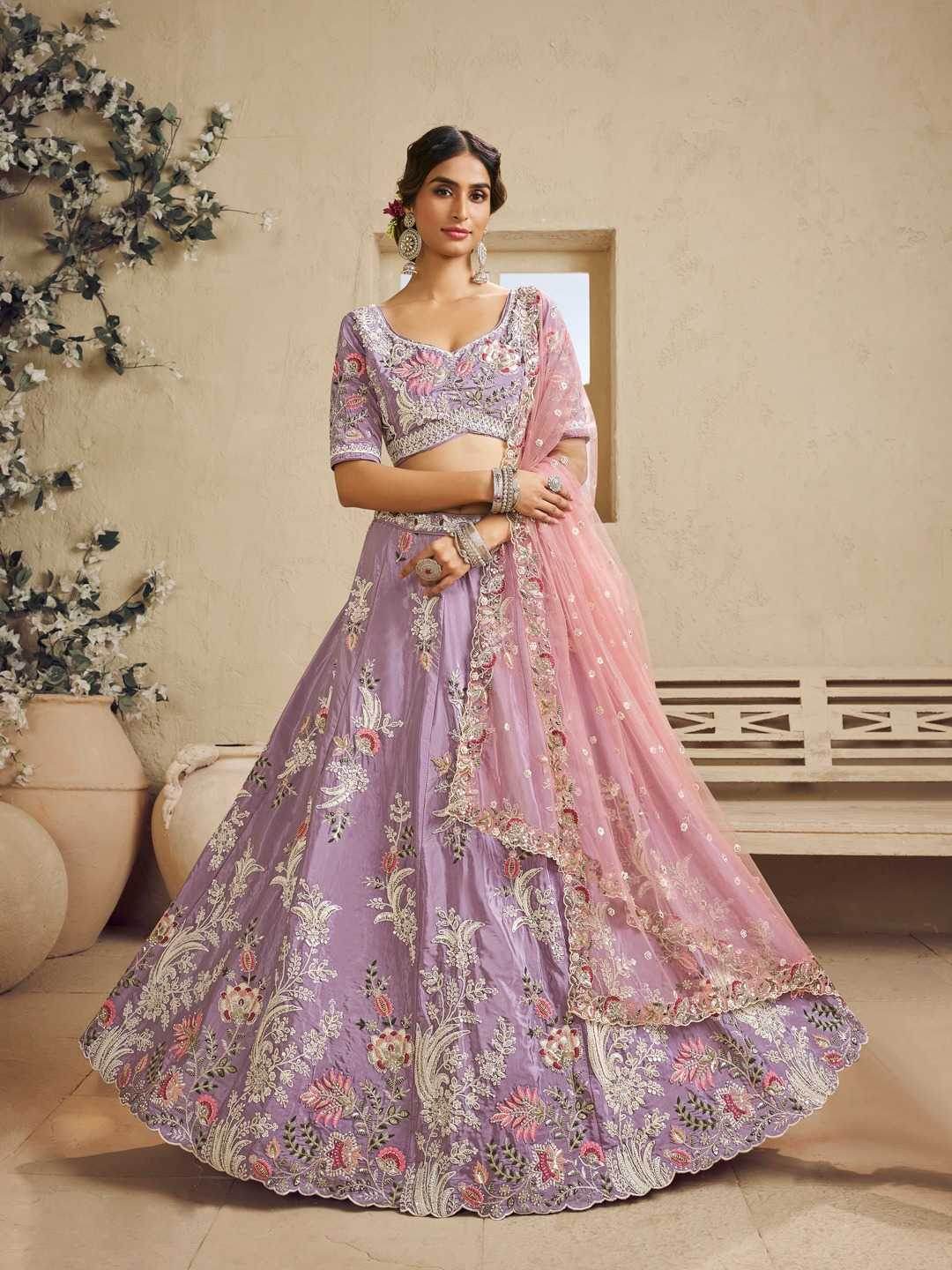 Satin Silk Lehenga - MYLUXURY LANE ENTERPRISE