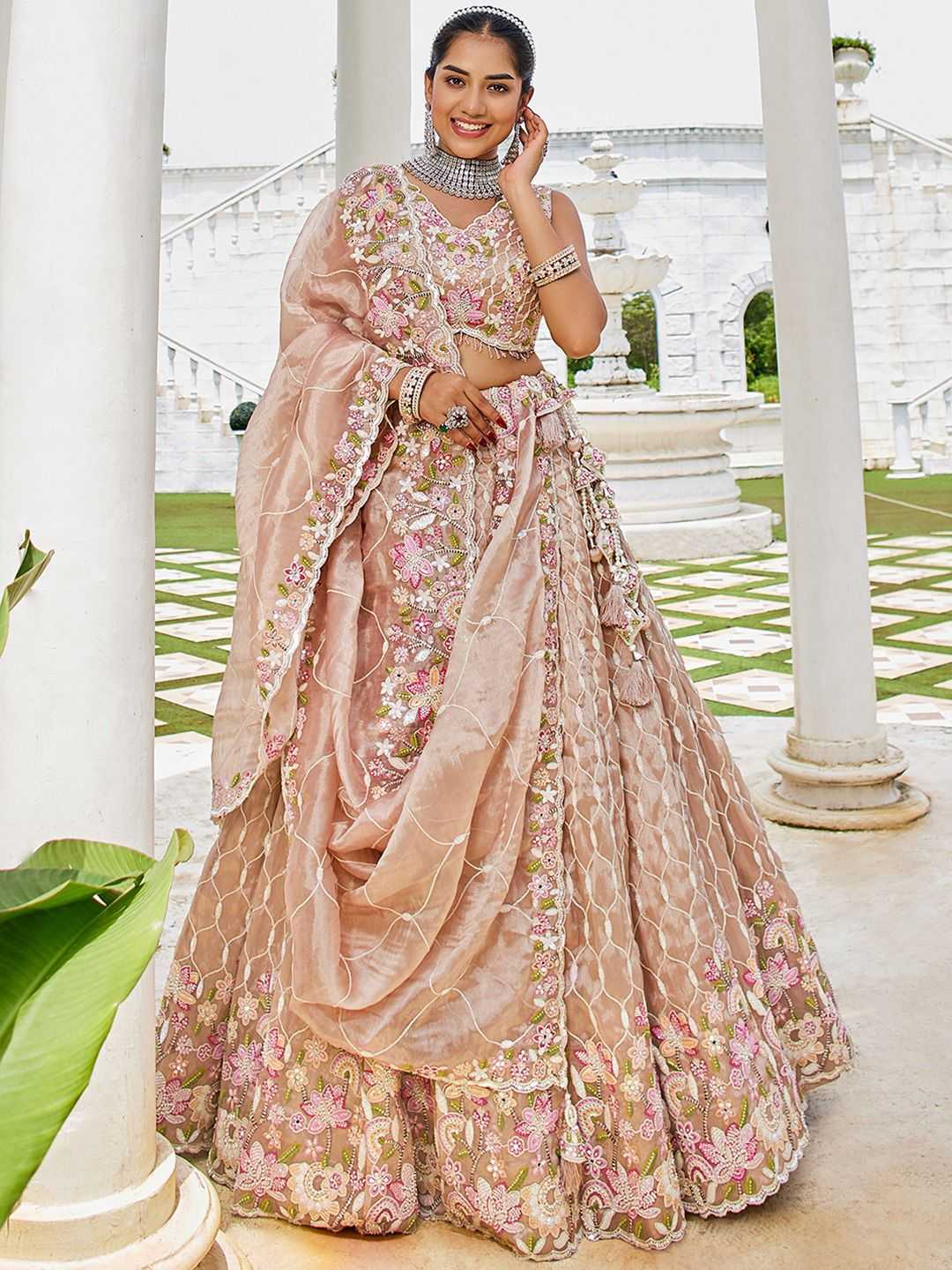 Satin Silk  Embroidered Designer Lehenga Choli