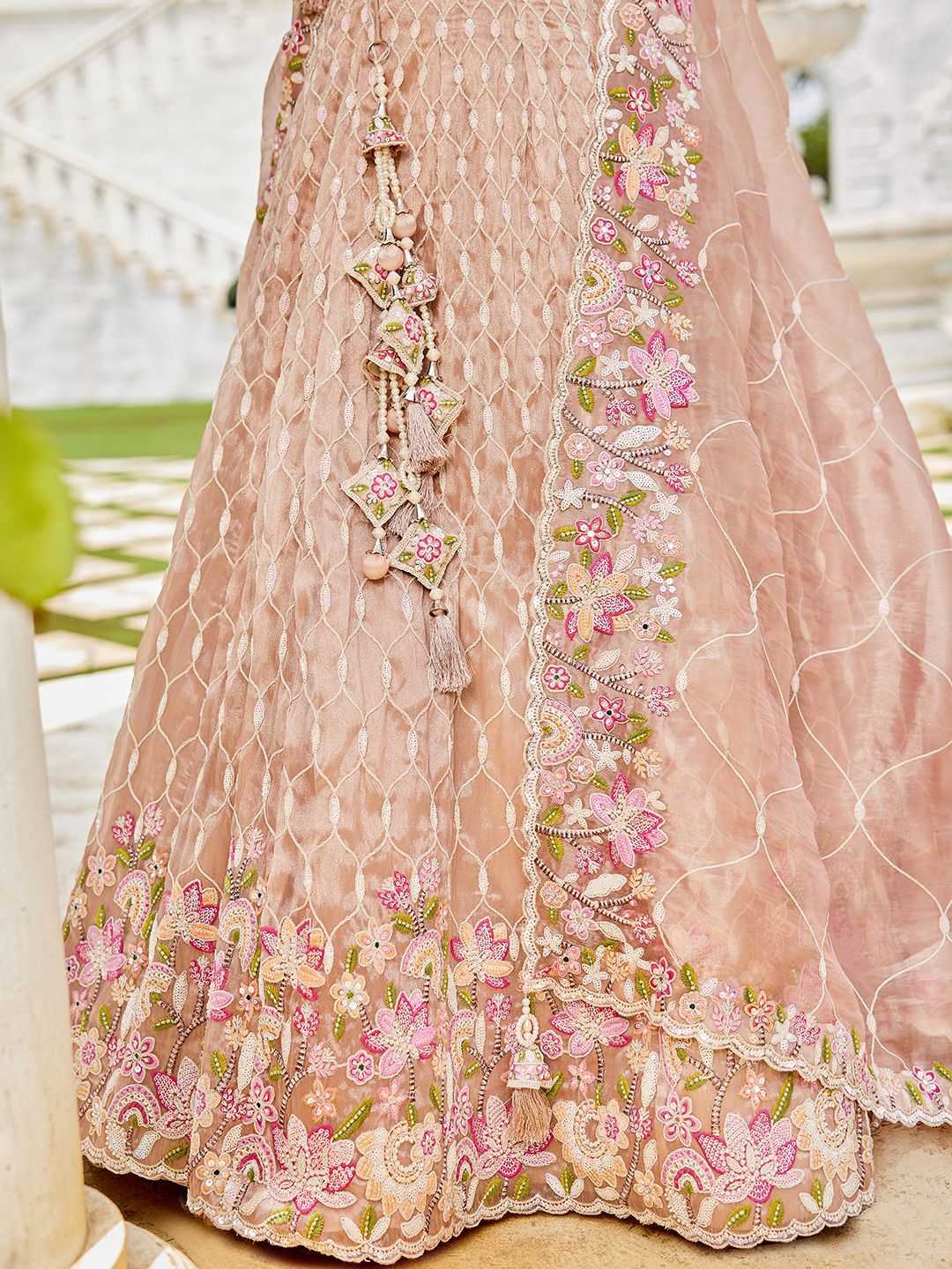 Satin Silk  Embroidered Designer Lehenga Choli