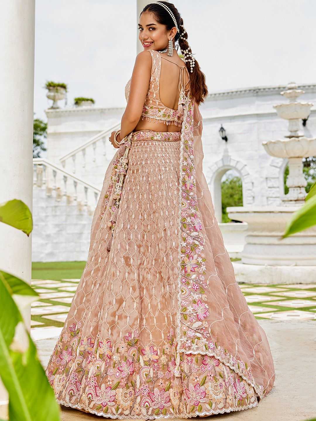 Satin Silk  Embroidered Designer Lehenga Choli