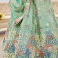 Satin Silk Embroidered Lehenga