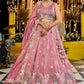 Satin Silk Embroidered Lehenga