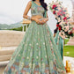 Satin Silk Embroidered Lehenga