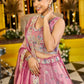 Satin Silk Embroidered Lehenga