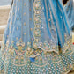 Satin Silk  Embroidered Lehenga