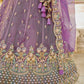 Satin Silk  Embroidered Lehenga