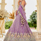 Satin Silk  Embroidered Lehenga