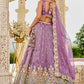 Satin Silk  Embroidered Lehenga