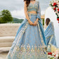 Satin Silk  Embroidered Lehenga