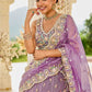 Satin Silk  Embroidered Lehenga