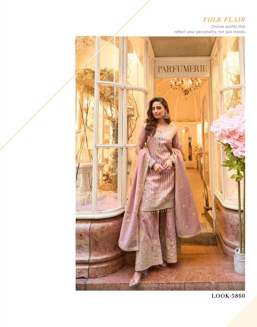 Shimmer silk  Palazzo Ladies Silk Embroidered Suits